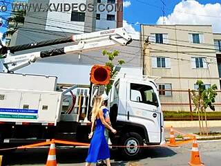 scandal hits as enel worker fucks married client outdoors in uniform creampie voyeur leak