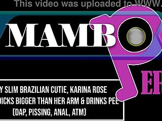 can this slim brazilian cutie karina rose handle monster cocks bigger than her arm in dap pissing anal atm 4on1?