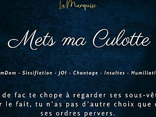 put on my panties, french femdom sissy joi with cei humiliation!