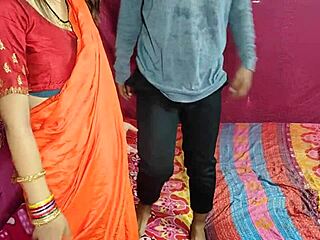 Cute bhabhi bends for devar's rough anal after oily massage