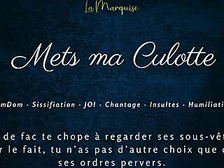 put on my panties, french femdom sissy joi with cei humiliation!