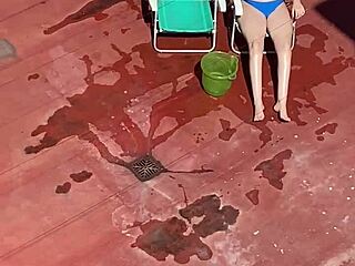 voyeur spies argentinian bikini neighbors sunbathing on terrace part four