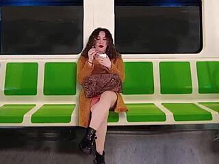 latina exhibitionist slut flashes tits and fingers pussy seducing husband's best friend outdoors