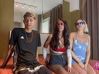 yo, called my buddy to jerk off two virgin brazilian teen asses!