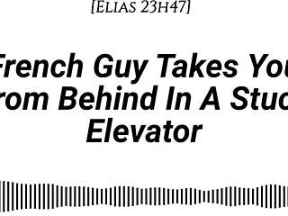 french guy pins you doggystyle in stuck elevator... real accent, emotional kisses, dirty whispers, slow rubbing buildup