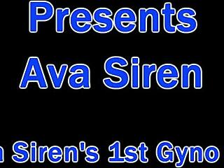 ava siren's first gaping gyno exam spreads wide!