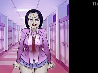 schoolgirl raven's ass wrecked by monster cock