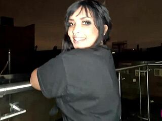 Puerto Rican Ghetto Babe Chokes On Big Black Cock Balcony Creampie