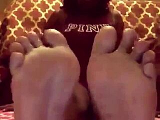 step sister in law's sexy black ebony feet up close