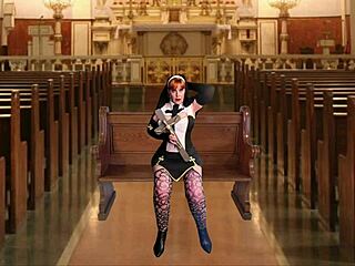 mary carmen the nun slut gets creampied after hardcore fuck