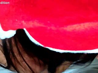 Bianca Naldy Seduces Santa with Natural Milf Tits