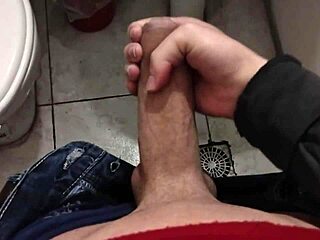 bathroom pov jerkoff with skinny babe watching your huge cock
