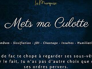 put on my panties, french femdom sissy joi with cei humiliation!