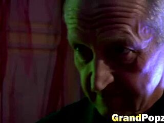 Blonde Teen Rides Old Stud Reverse Cowgirl Shaved Pussy