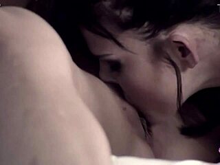 oh babe, sultry brunette with heels fingers pussy dreaming of lesbian toy climax!