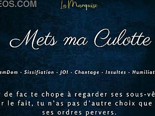 put on my panties, french femdom sissy joi with cei humiliation!