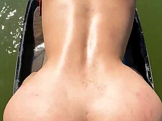 Sizzling big ass latina milf fucked hard on public jet ski waves
