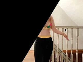 HUGE BELLY GODDESS DANCING BELLY FETISH CELEB GLASSES MUSIC 4K!