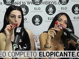 Bisexual Lesbians Kiss Passionately While Teasing with Lollipops