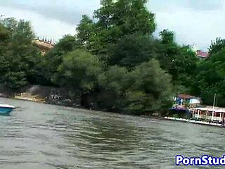 public nude eurobabe strips rides waterbike fetish!