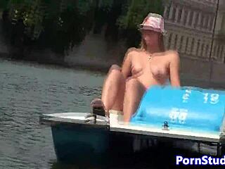 public nude eurobabe strips rides waterbike fetish!