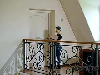 Mature Czech Cougar Seduces with Shaved Pussy and Piercing Tits