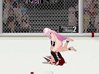 ember vs isabel princess ring catfight wrestling turns lesbian rough.