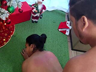 perverted stepson pounds milf stepmom's big ass tits on christmas homemade 🎄🍑🍒🔥💦
