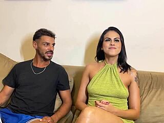 testing skinny brazilian fitness babe's tight pussy on casting couch