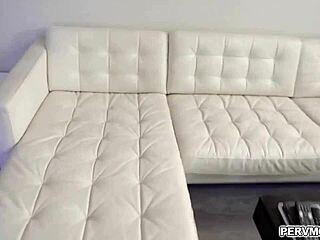 lexi lore catches stepmom deepthroating stepbros monster cock on sofa