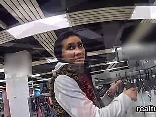 Adorable Czech Nympho Seduced in Mall, Clothes Ripped, Pounded Hard in POV