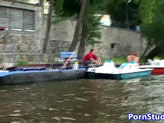 public nude eurobabe strips rides waterbike fetish!