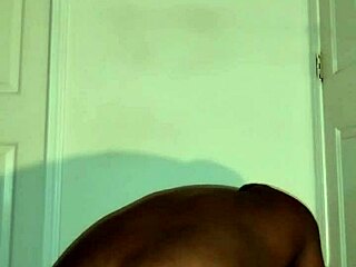 spreading and stretching buttocks freely while meditating to jolly tunes in yellow gear