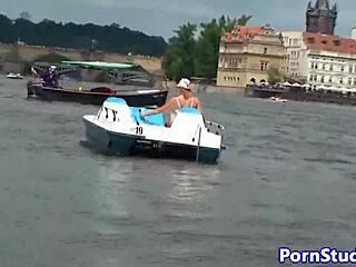 public nude eurobabe strips rides waterbike fetish!