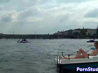 public nude eurobabe strips rides waterbike fetish!