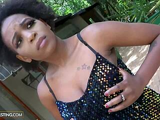 ebony babe deepthroats sloppy pov then rides reverse cowgirl