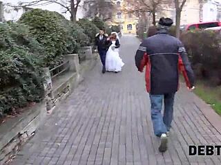 blonde bride milf pays debt with old guy pov fuck 💰🍑😏