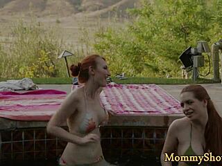 Redhead MILF Queening Her Gorgeous Stepdaughter in Horny Face-Sitting Session