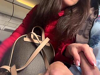 Risky Plane Jerk-Off Flashes Dick To Crowded Passengers