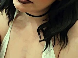 Man he facefucked me deep then exploded cum all over my big tits and glasses dripping everywhere!