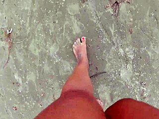 guy walks barefoot streets beach dirty feet fetish