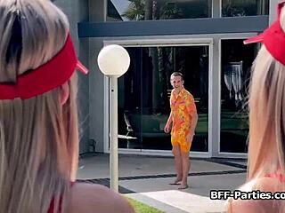 Fucking Three Blonde Lifeguards Hard In Bikini Orgy