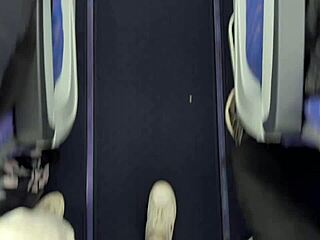 Risky Plane Jerk-Off Flashes Dick To Crowded Passengers