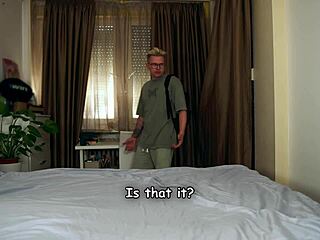 redhead stepmom's bed share turns cum-soaked doggy pounding