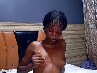Betty's First Casting Shows Off Narrow Ebony Ass Body Tattoo