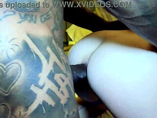 Jason Luv stretches Violet Voss' tight pussy wide.