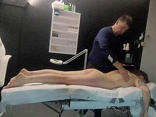 lady comes for massage but gets face fucked and pussy pounded?