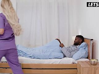 busty romanian nurse hits double bbc threesome surprise