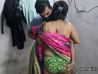 Desi Indian Bhabhi In Pink Silk Saree Gets Hardcore Fucked By Hubby On Wedding Night!