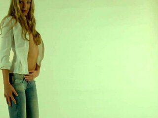 Gorgeous blonde Ksenya B rips clothes for a wet fingering party exposing shaved pussy and natural tits